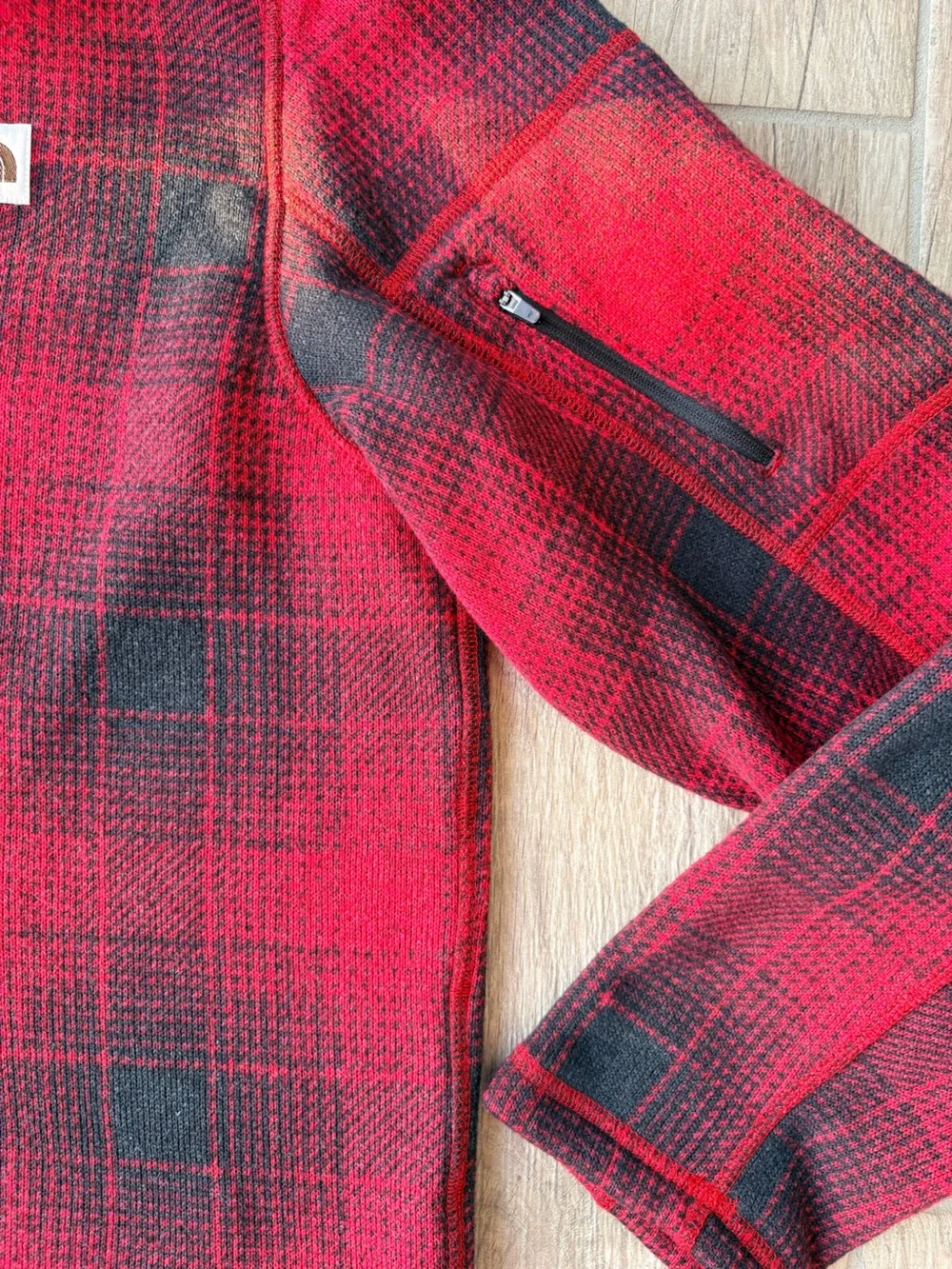 The North Face Mens Gordon Lyons 1/4 Zip Pullover Fleece Jacket Buffalo Plaid XL